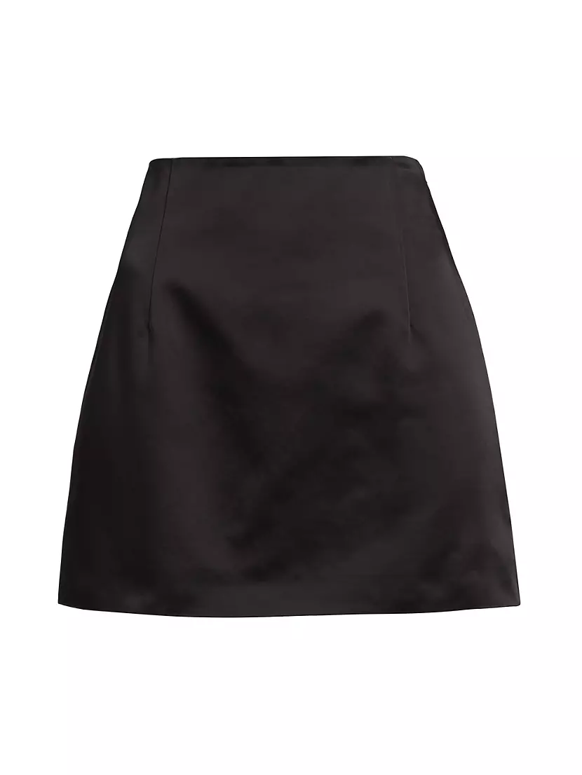 Vera Silk Satin Miniskirt