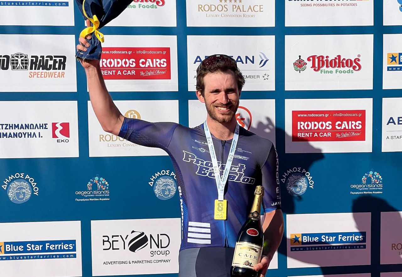 Scott McGill won stage 1 at 2024 Tour of Rhodes, a UCI 2.2 four-day race