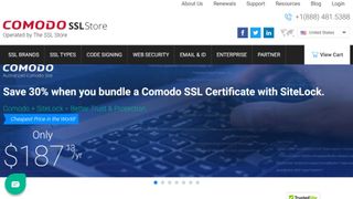 Comodo SSL website screenshot.