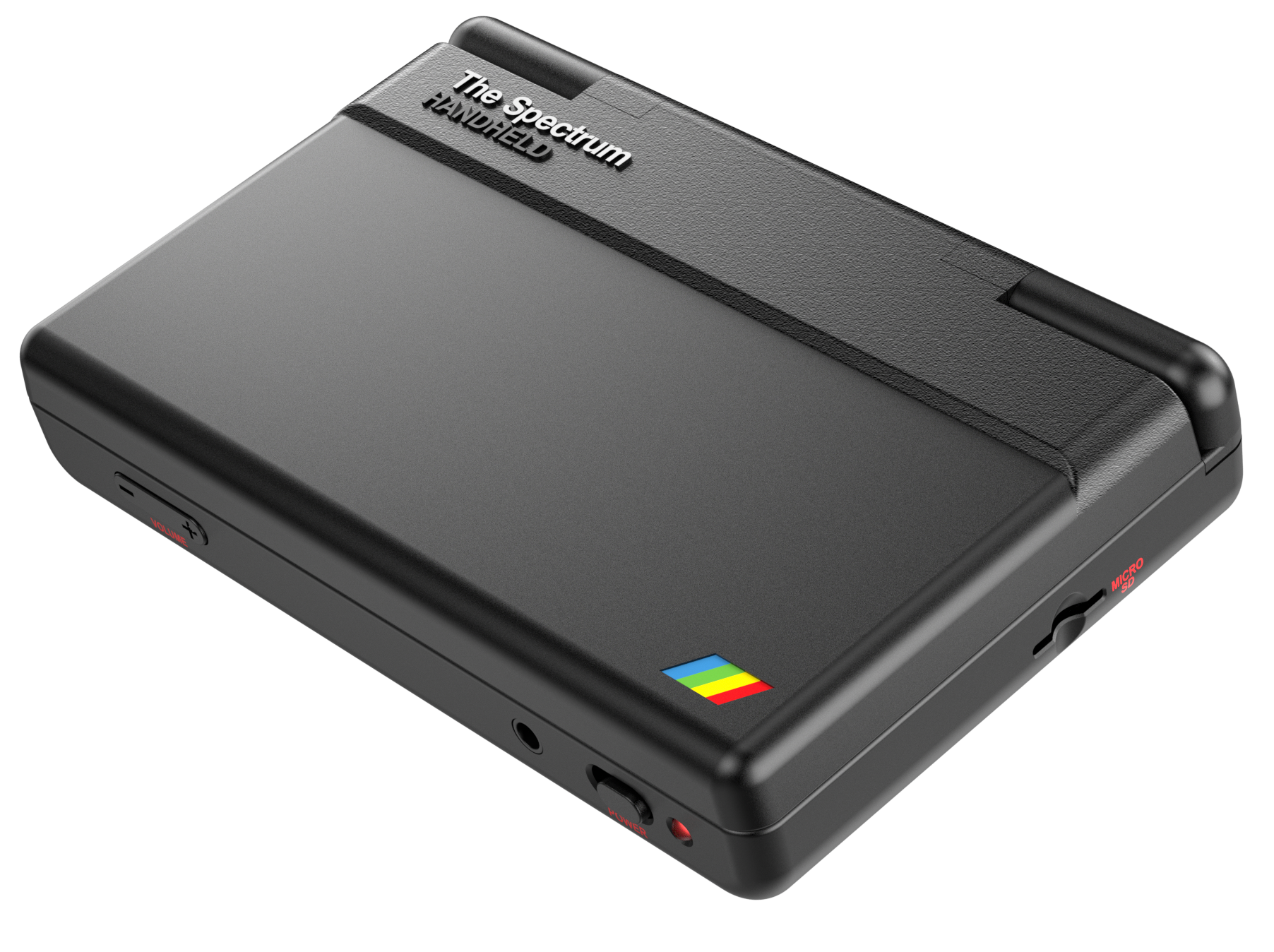 Spectrum Handheld, a black retro handheld games console