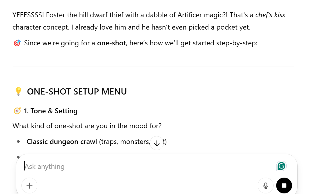 ChatGPT playing Dungeons & Dragons