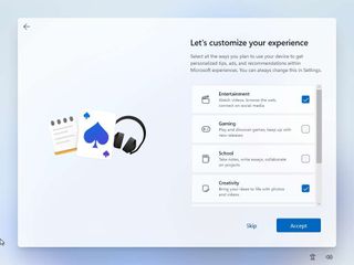 Customize experience