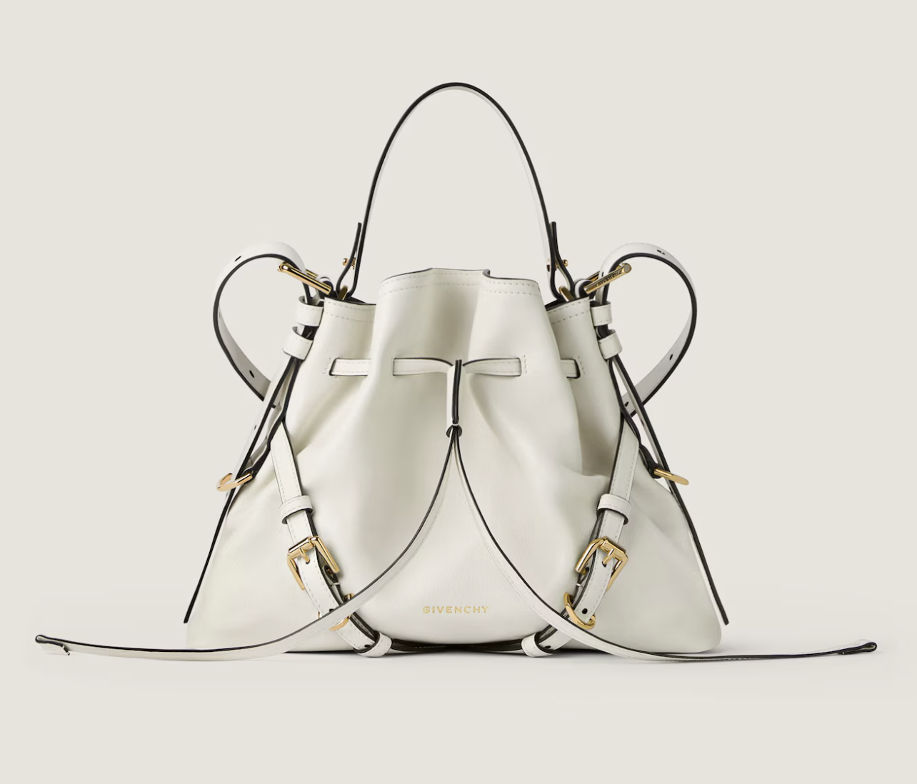 Givenchy, Small Voyou Bucket Bag in Shiny Leather
