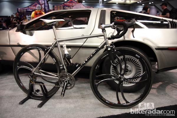 Why would Sarto bring a DeLorean to NAHBS, you ask? Well, to go along with the company's new stainless steel bikes, of course. Duh.
