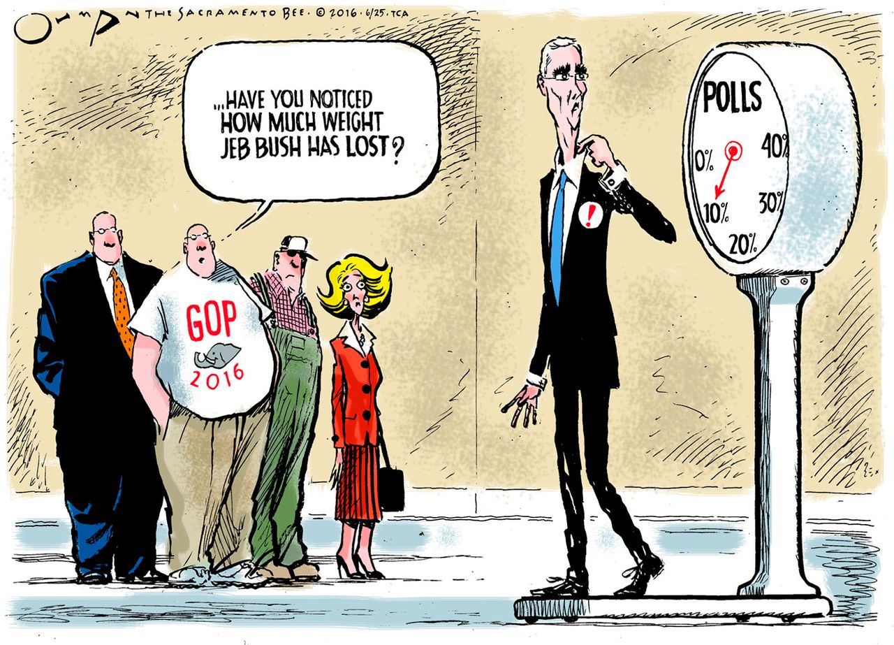 Political cartoon U.S. Jeb Bush 2016