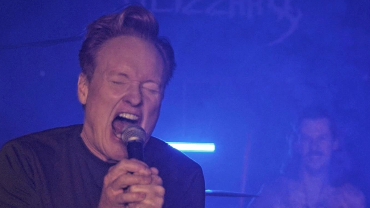 Conan O’Brien Sings With Extreme Metal Band Cringe Blizzard