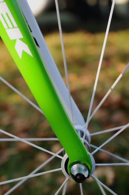 The Boone's curved fork blades and offset dropout design from the Domane induce extra flex and stability