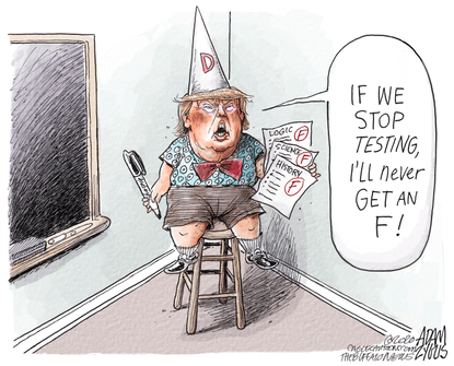 Political Cartoon U.S. Trump coronavirus testing&nbsp;