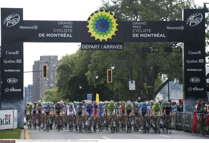 The start/finish line of the Grand Prix Cycliste de Montr&eacute;al