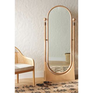 anthropologie wooden mirror