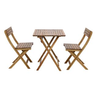 A wooden bistro set from B&Q