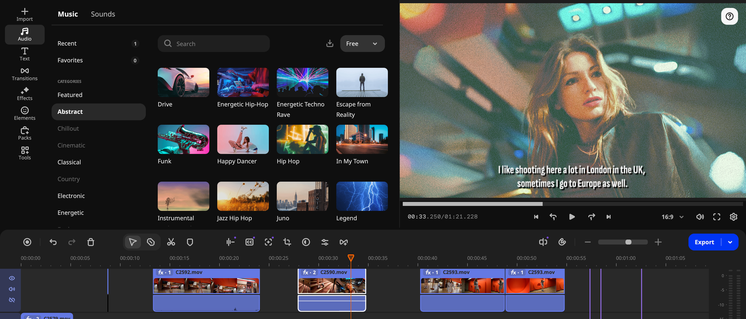 Screenshot from Movavi Video Editor 2026