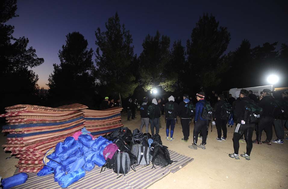 Tents are emptied before dawn for the final stretch of the walk to Jerusalem