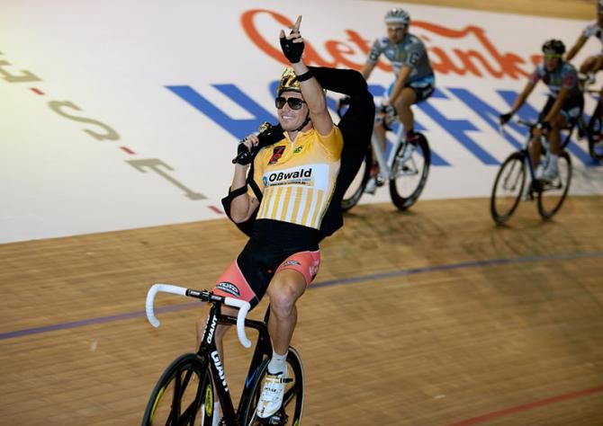 Marcel Barth acknowledges the crowd in Berlin.