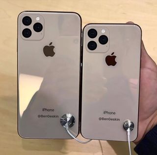 These models of the iPhone 11 show an unsightly triple rear camera patch that takes up a lot of room. Credit: Ben Geskin