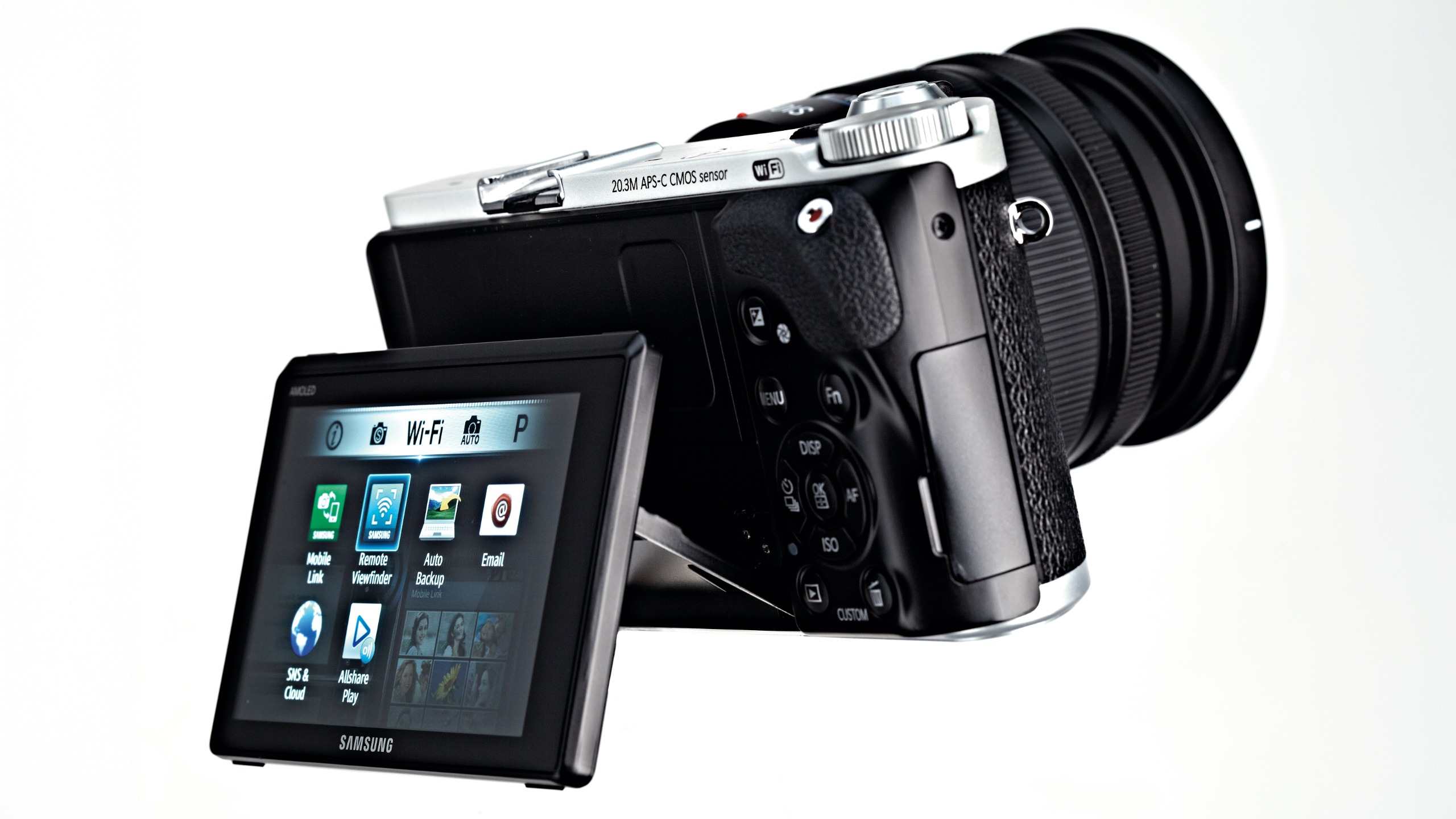 Samsung NX300 against a white background