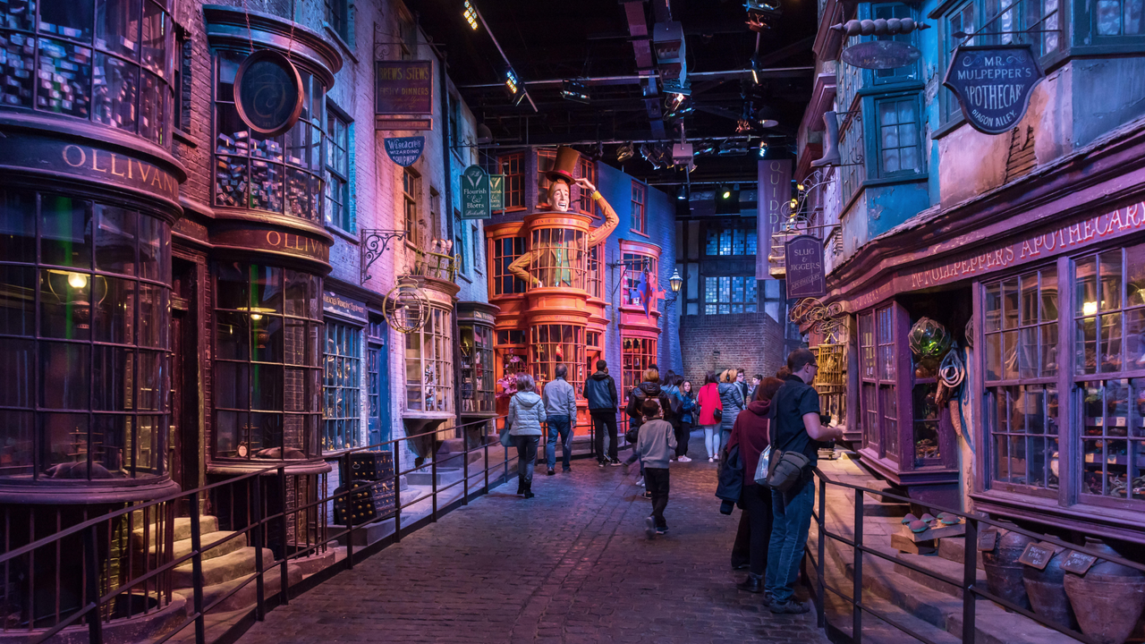 Diagon Alley set at Warner Bros. studio in Watford