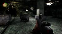 The player fights through an underground mine in Medal of Honor Retro Remake