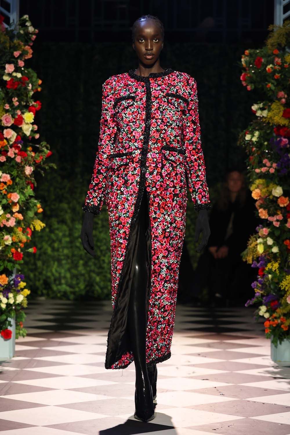 on the runway at London Fashion Week AW23