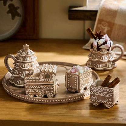NEXT Gingerbread Hot Chocolate Station with Mugs