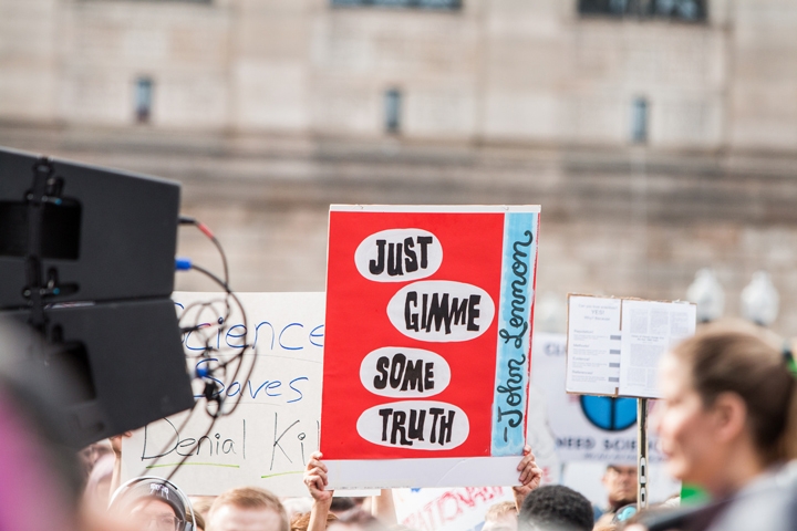 A sign at the #standupforscience rally.