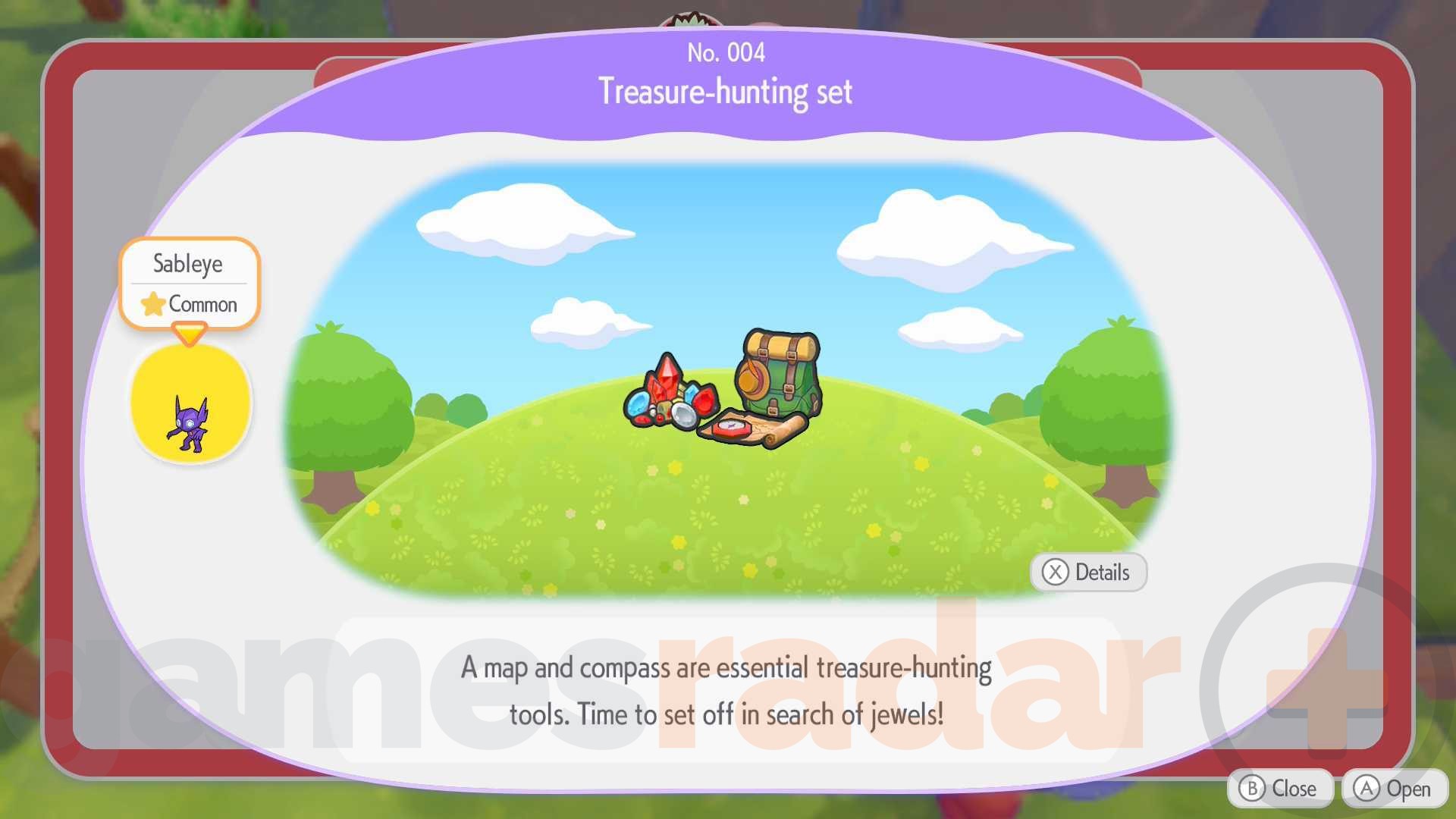 The Treasure-hunting Set Sableye habitat from Pokopia