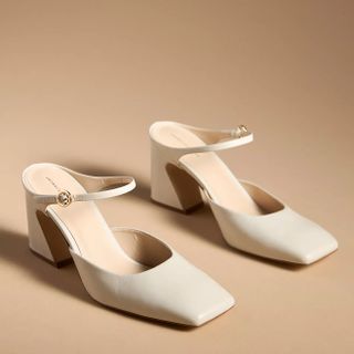 By Anthropologie Square-Toe Mule Heels