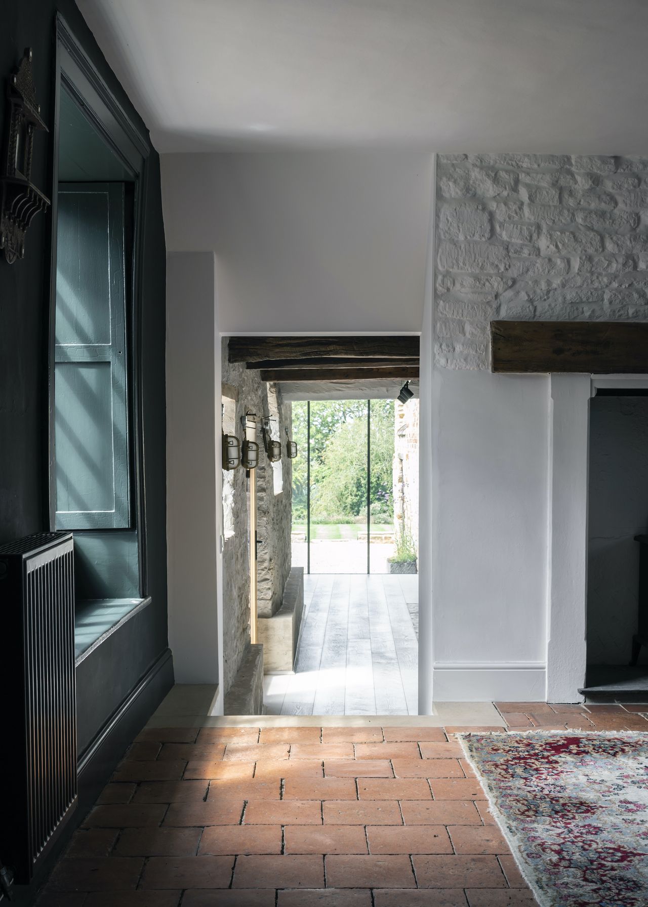 view through cottage an extension towards garden