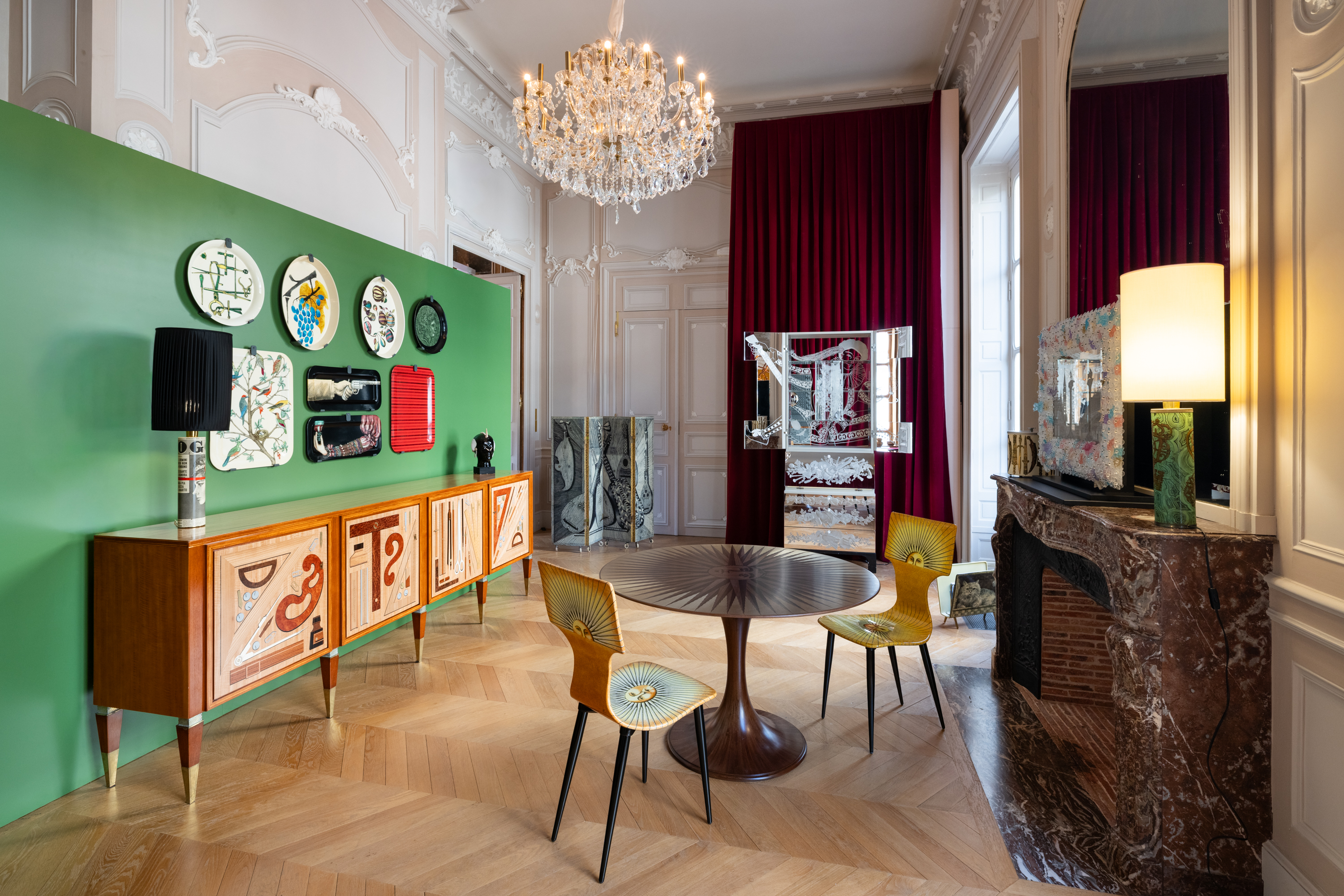 Fornasetti display at Design Miami.Paris