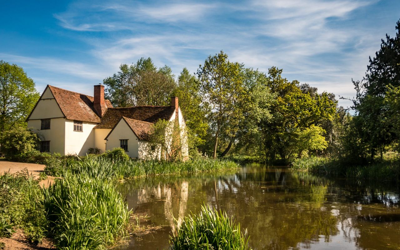 Willy Lot&#039;s cottage at Flatford Mill in Suffolk as it looks today.