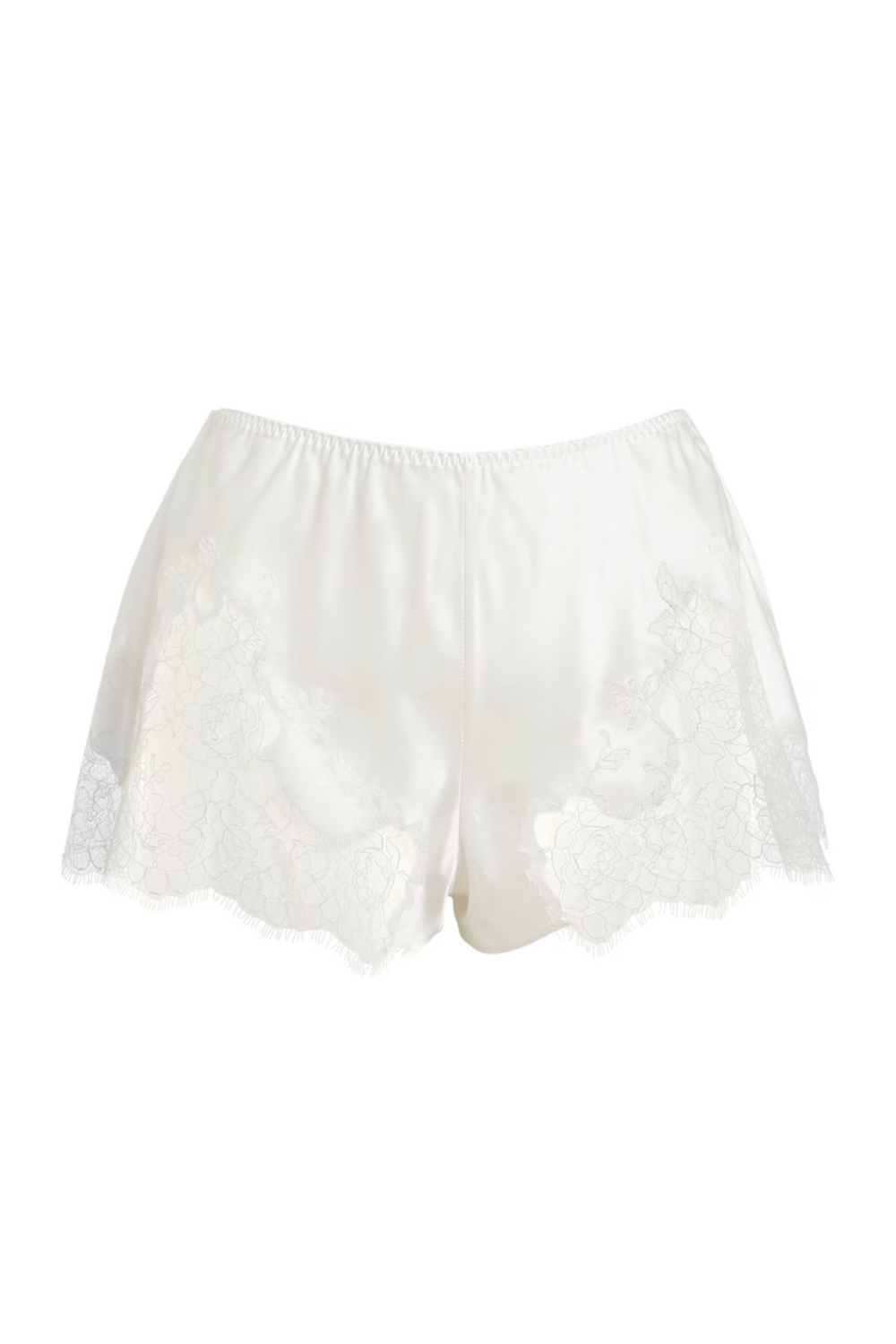 Marjolaine, Silk Lace-Trim Baccarat Shorts