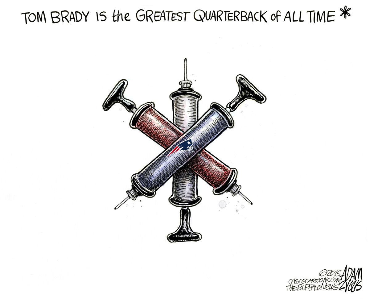 Editorial cartoon U.S. Tom Brady scandal