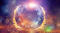 Mercury retrograde Qpril 2023: An image of the zodiiac on an abstract background.