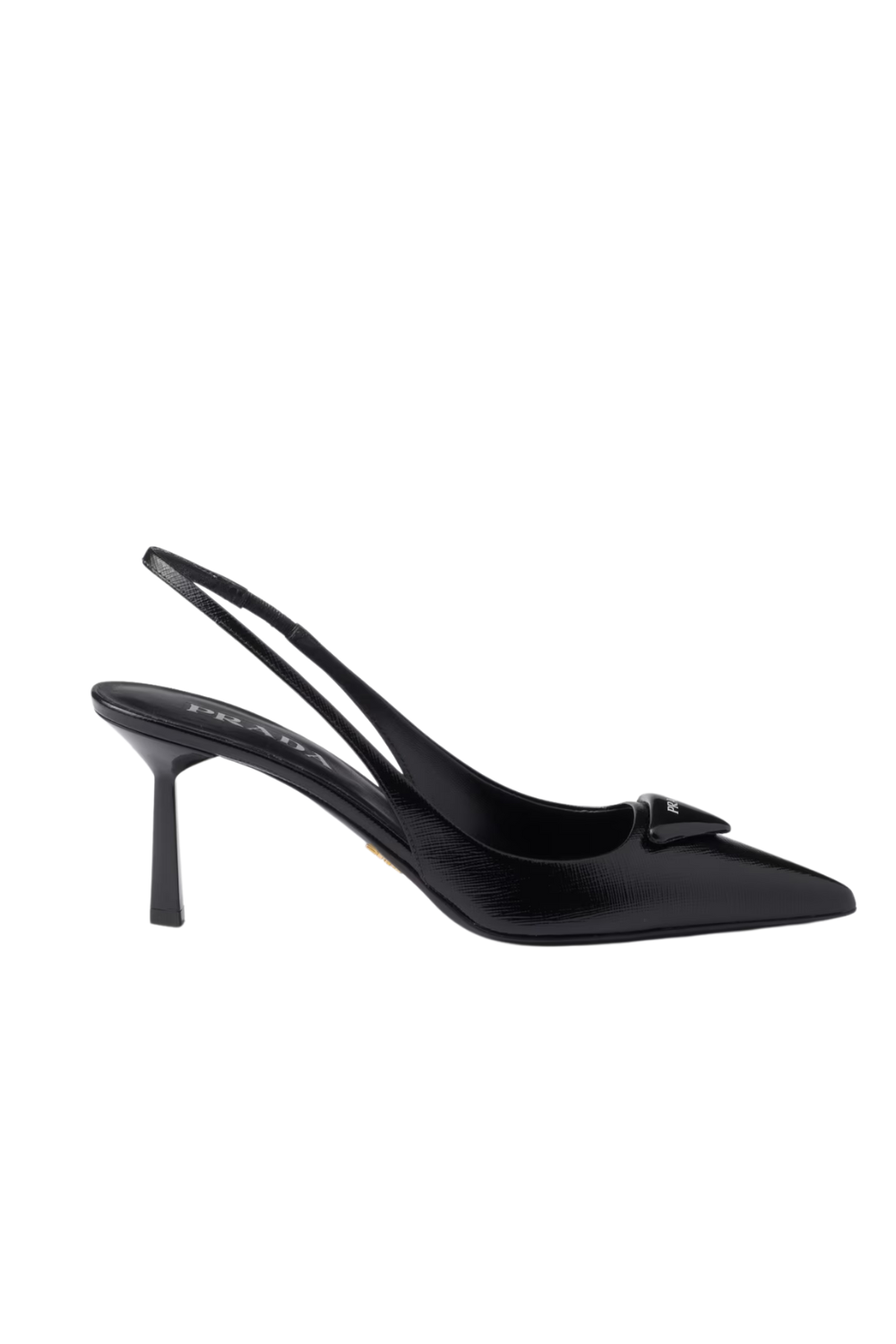 Saffiano Patent Leather Slingback Pumps