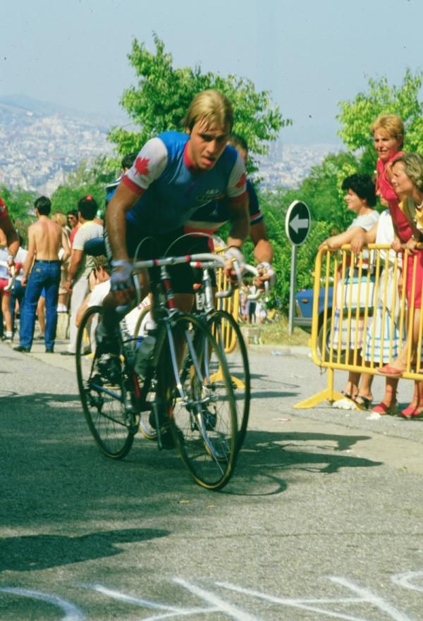 Steve Bauer on the attack in 1984
