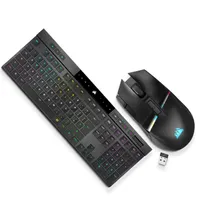 AWD-IT CORSAIR Peripheral Bundle - K100 RGB Air Wireless Mechanical Gaming Keyboard + Darkstar Wireless RGB MMO/MOBA Gaming Mouse