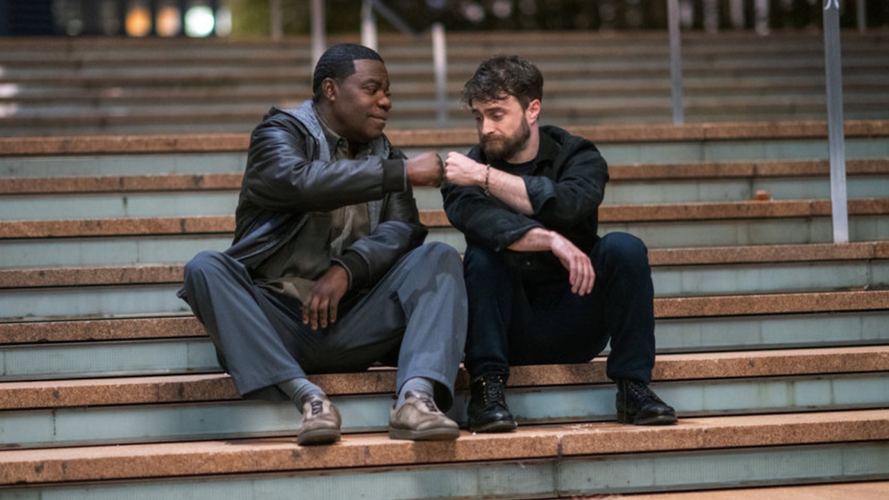 Tracy Morgan and Daniel Radcliffe star in The Fall and Rise of Reggie Dinkins.