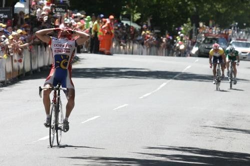 Matt White (Cofidis) had an emotional victory today