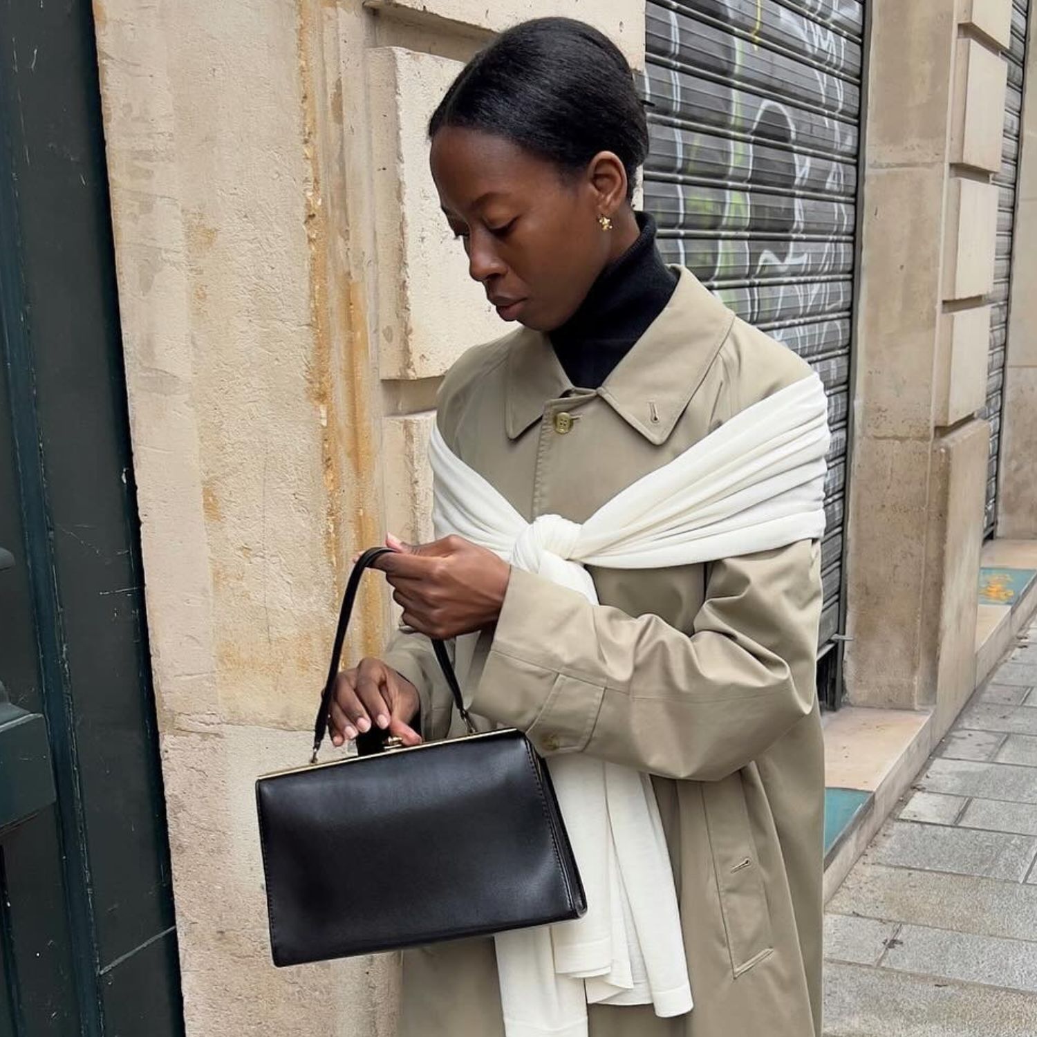 @sylviemus_ wearing a new york capsule wardrobe