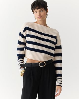 Cashmere classic mariner cloth boatneck sweater