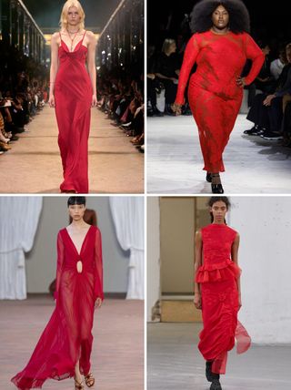Dress colour trends: cherry red