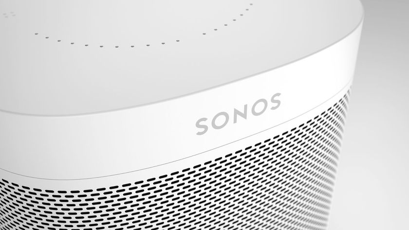 Sonos logo on a smart speaker