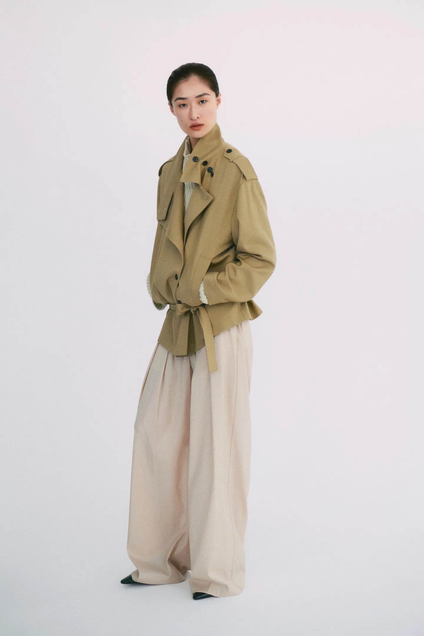 Massimo Dutti, Mid-Length Belted Trench Coat