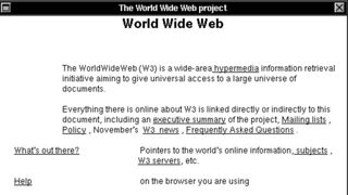 Den första webbläsaren (Bildkälla: CERN)