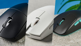 three way split photographs of gaming mice