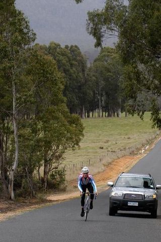 Gordon McCauley starts the climb at Heartbreak Hill near Sheffield.