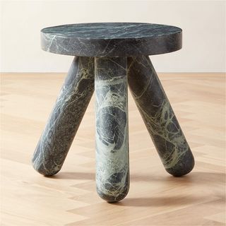 Green marble side table