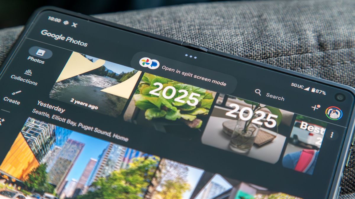Split screen mode suggestion on the Motorola Razr Fold