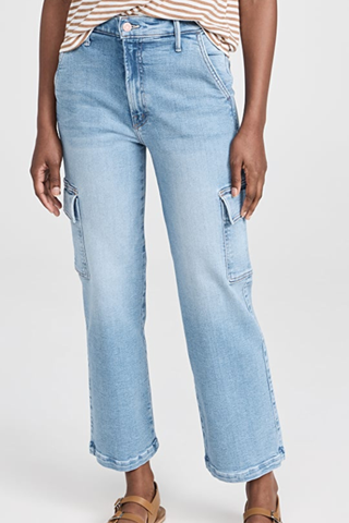 cargo jeans in light wash