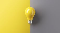 A yellow lightbulb.